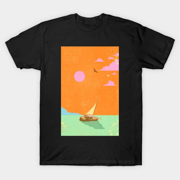 MIDNIGHT SAIL T-Shirt by Showdeer